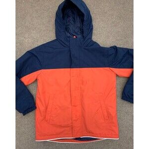 Lands End Jacket Boys M (10-12) Squall Waterproof Nylon Hooded Insulated Zip-Up